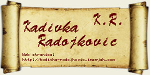 Kadivka Radojković vizit kartica